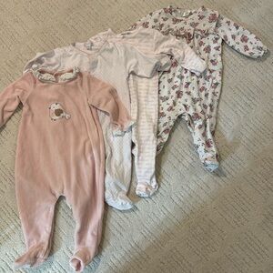Baby girl bundled footies!